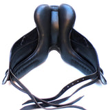 Collegiate Integrity Monoflap Dressage Saddle, Adjustable, 17", Black (SKU243) - BUY IT NOW