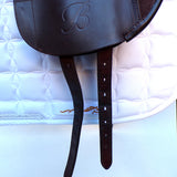 Bates Pony Dressage Saddle (Long Flap) - Size 15", Brown (SKU536)