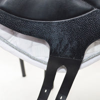 Voltaire Essentials 17.5" Monoflap Jump saddle, Black, Adjustable (SKU336) - BUY IT NOW