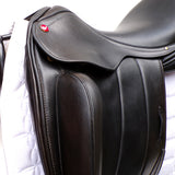 Albion Fabrento Dressage Saddle, 17" Wide (Adjusta Model), Black (SKU146)