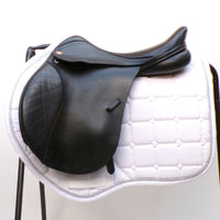 Kent and Masters Pony Club Long Leg saddle, Adjustable Gullet, 16.5", Black (SKU373)