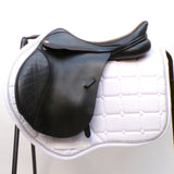 Kent and Masters Pony Club Long Leg saddle, Adjustable Gullet, 16.5", Black (SKU373)