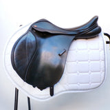 Kent and Masters Pony Club Long Leg saddle, Adjustable Gullet, 16.5", Brown (SKU546)