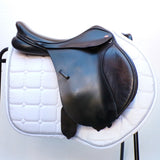 Kent and Masters Pony Club Long Leg saddle, Adjustable Gullet, 16.5", Brown (SKU546)