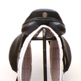 Kent and Masters Pony Club Long Leg saddle, Adjustable Gullet, 16.5", Black (SKU373)