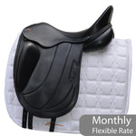Albion Fabrento Dressage Saddle, 17.5" MW (Adjusta Model) Black (SKU280)
