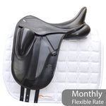 Fairfax Gareth Monoflap Dressage Saddle, 16.5", Adjustable, Black (SKU453)