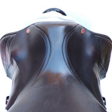 Kent and Masters Pony Club Long Leg saddle, Adjustable Gullet, 16.5", Brown (SKU546)