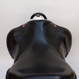 Kent and Masters Pony Club Long Leg saddle, Adjustable Gullet, 16.5", Black (SKU373)