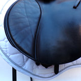 Kent and Masters Pony Club Long Leg saddle, Adjustable Gullet, 16.5", Brown (SKU546)