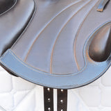 Premier Equine Deauville Leather monoflap Saddle, Adjustable, 17.5" Brown (SKU364) - BUY IT NOW