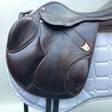 Bates Advanta Monoflap XC / Jump saddle (Adjustable), 17.5", Brown (Easy Change System) (SKU550) - BUY IT NOW
