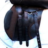 Kent and Masters Pony Club Long Leg saddle, Adjustable Gullet, 16.5", Brown (SKU546)