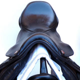 Kent and Masters Pony Club Long Leg saddle, Adjustable Gullet, 16.5", Brown (SKU546)