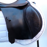 Kent and Masters Pony Club Long Leg saddle, Adjustable Gullet, 16.5", Brown (SKU546)
