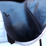 Kent and Masters Pony Club Long Leg saddle, Adjustable Gullet, 16.5", Brown (SKU546)