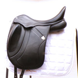 Bates Innova Dressage Saddle (Flocked) - Size 1 (17-17.5") Black (Easy Change System) (SKU417) - BUY IT NOW