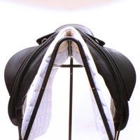 Bates Innova Dressage Saddle (Flocked) - Size 1 (17-17.5") Black (Easy Change System) (SKU417) - BUY IT NOW