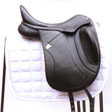 Bates Innova Dressage Saddle (Flocked) - Size 1 (17-17.5") Black (Easy Change System) (SKU417) - BUY IT NOW
