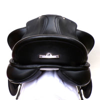 Bates Innova Dressage Saddle (Flocked) - Size 1 (17-17.5") Black (Easy Change System) (SKU417) - BUY IT NOW