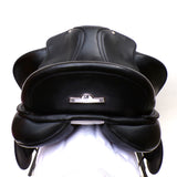 Bates Innova Dressage Saddle (Flocked) - Size 1 (17-17.5") Black (Easy Change System) (SKU417) - BUY IT NOW