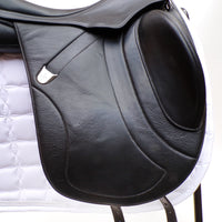 Bates Innova Dressage Saddle (Flocked) - Size 1 (17-17.5") Black (Easy Change System) (SKU417)