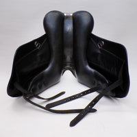 Bates Innova Dressage Saddle (Flocked) - Size 1 (17-17.5") Black (Easy Change System) (SKU417) - BUY IT NOW