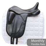 Fairfax Gareth Monoflap Dressage Saddle, 16.5", Adjustable, Black (SKU467)