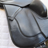 Fairfax Gareth Monoflap Dressage Saddle, (Adjustable) 17", Black (SKU270) - BUY IT NOW