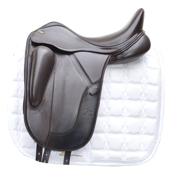 Fairfax Gareth Monoflap Dressage Saddle, 17.5", Adjustable, Brown (SKU460) - BUY IT  NOW