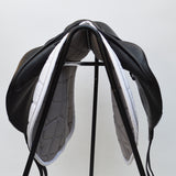 Voltaire Essentials 17.5" Monoflap Jump saddle, Black, Adjustable (SKU336) - BUY IT NOW