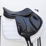 Voltaire Essentials 17.5" Monoflap Jump saddle, Black, Adjustable (SKU336) - BUY IT NOW