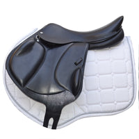 Voltaire Essentials 17.5" Monoflap Jump saddle, Black, Adjustable (SKU336) - BUY IT NOW