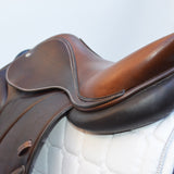 Voltaire Essentials Ex-Demo Monoflap Jump saddle, 17.5" Brown, Adjustable (SKU333) - BUY IT NOW