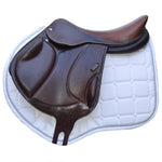 Voltaire Essentials Ex-Demo Monoflap Jump saddle, 17.5" Brown, Adjustable (SKU333) - BUY IT NOW