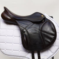 Fairfax Original Monoflap Jump Saddle, Adjustable, 17" Brown (SKU151)