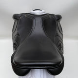 GFS Premier Monoflap Jump Saddle, Adjustable Gullet - 17.5" Black (SKU296)