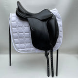 Equipe Emporio Monoflap Dressage Saddle, 16" +2 (wide), Black (SKU311)