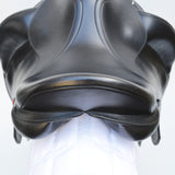 Equipe Olympia Monoflap Dressage Saddle, 16" +1 (MW), Black (SKU395)