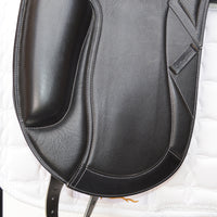 Collegiate Integrity Monoflap Dressage Saddle, Adjustable, 17", Black (SKU243)