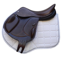 Voltaire Essentials 17.5" Ex-Demo Monoflap Jump saddle, Brown, Adjustable (SKU334) -BUY IT NOW