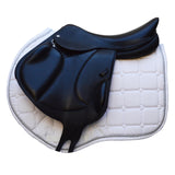 Voltaire Essentials 17.5" Monoflap Jump saddle, Black, Adjustable (SKU336) - BUY IT NOW