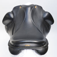 Fairfax Gareth Adjustable Gullet Monoflap Dressage Saddle, 17.5"  Black (SKU355)