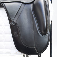 Fairfax Gareth Adjustable Gullet Monoflap Dressage Saddle, 17.5"  Black (SKU355)