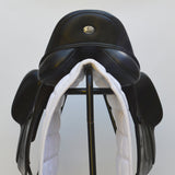Fairfax Gareth Monoflap Dressage Saddle, (Adjustable) 17", Black (SKU270)