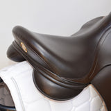Kent and Masters Pony Club Long Leg saddle, Adjustable Gullet, 16.5", Brown (SKU246)